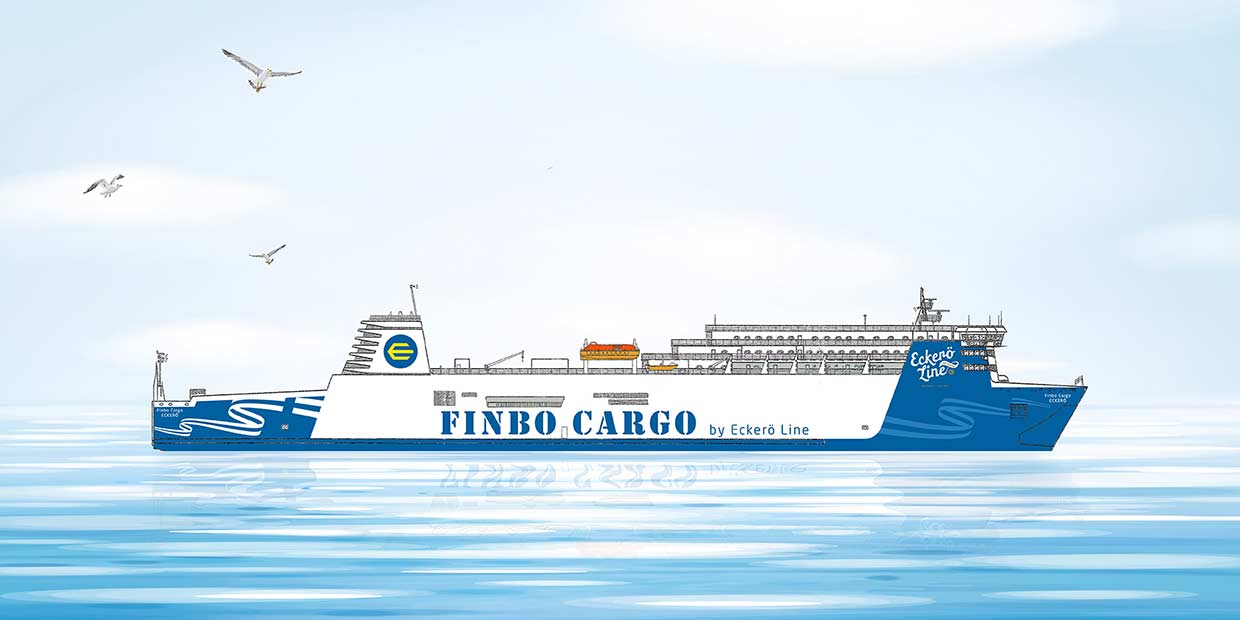 The name of Eckerö Line’s new cargo ship is Finbo Cargo