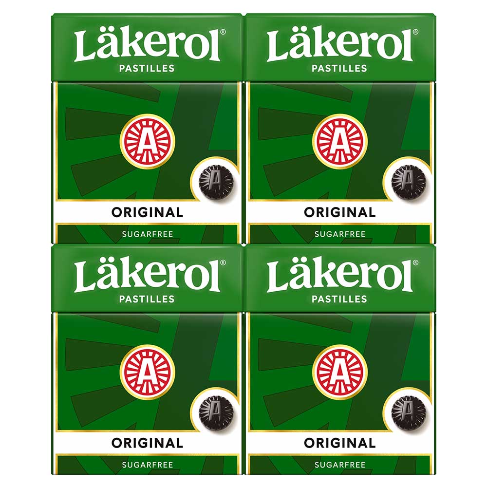 Läkerol Original sugarfree, 3 x 4-pack