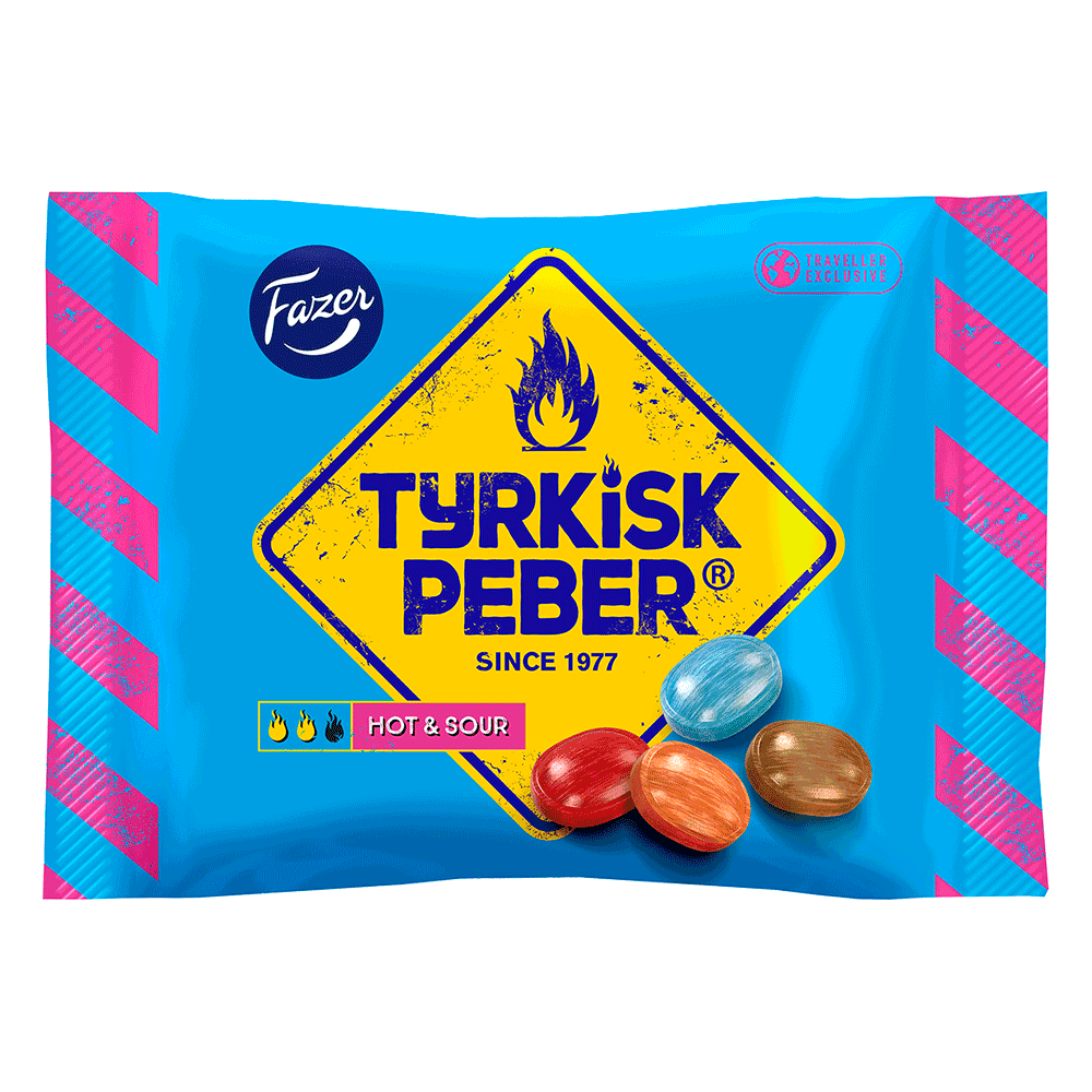 Fazer Tyrkish Peber Hot & Sour, 400 g