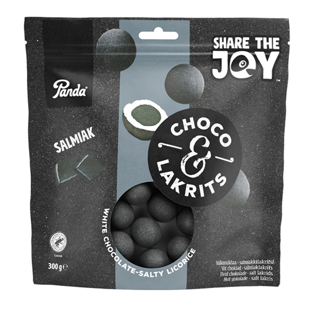 Panda Choco & Lakrits Salmiak, 300 g