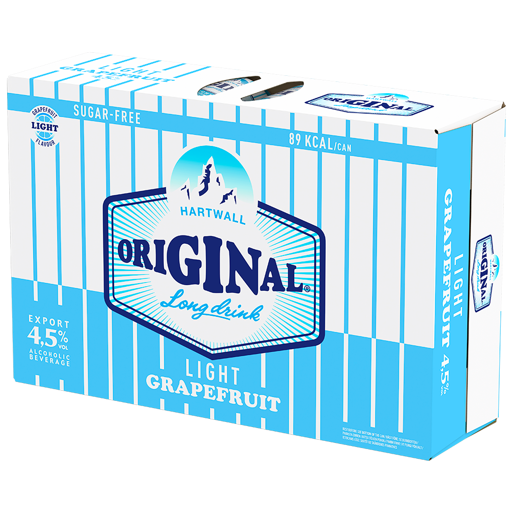 Hartwall Original Long Drink Light Grapefruit, 24-pack