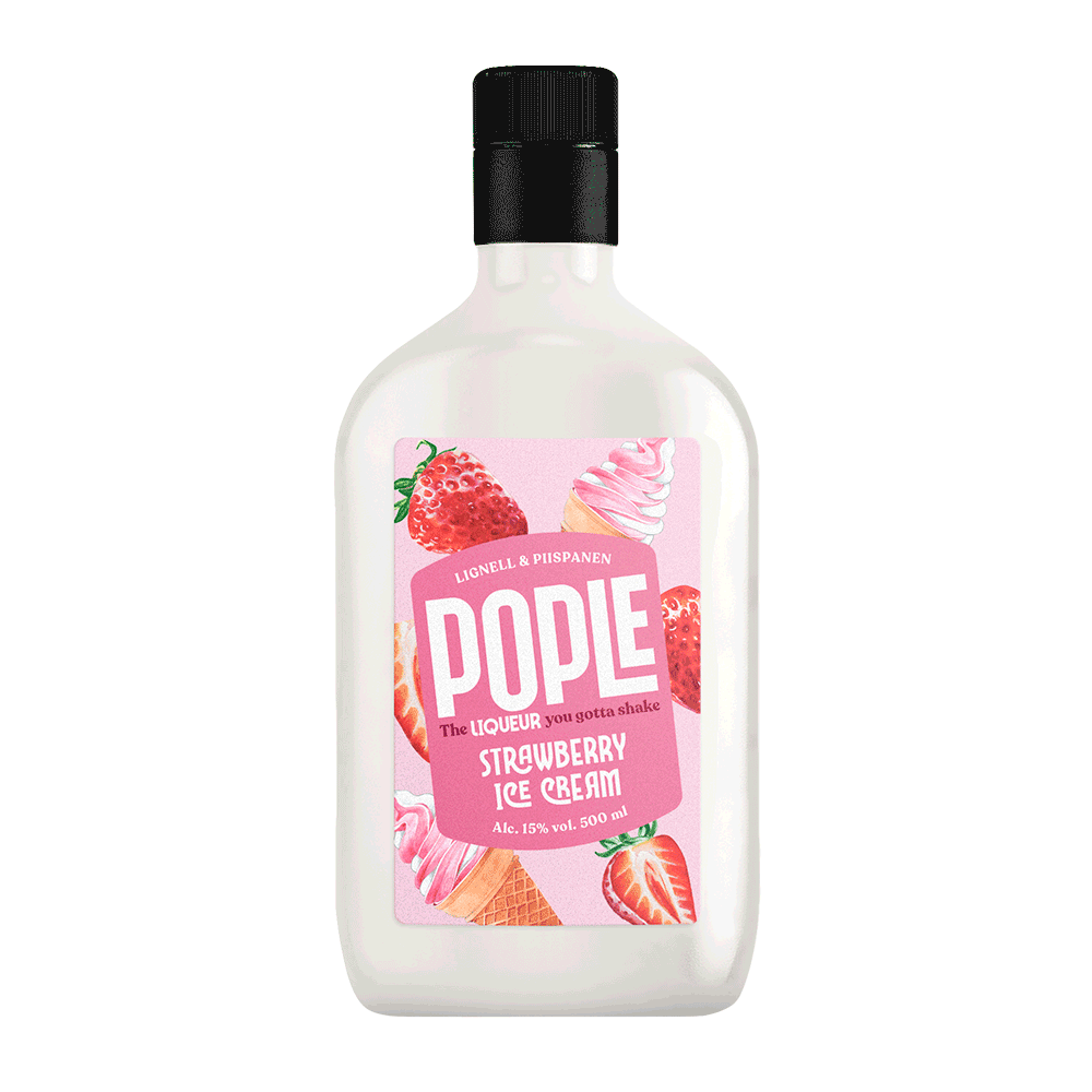 Pople Strawberry Ice Cream 50 cl (PET)