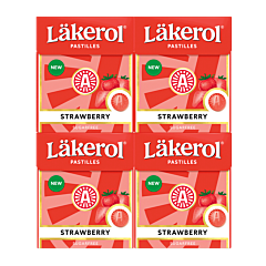 Läkerol Strawberry, sugar free, 4-pack