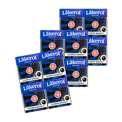 Läkerol Licorice Seasalt sugar free, 3 x 4-pack