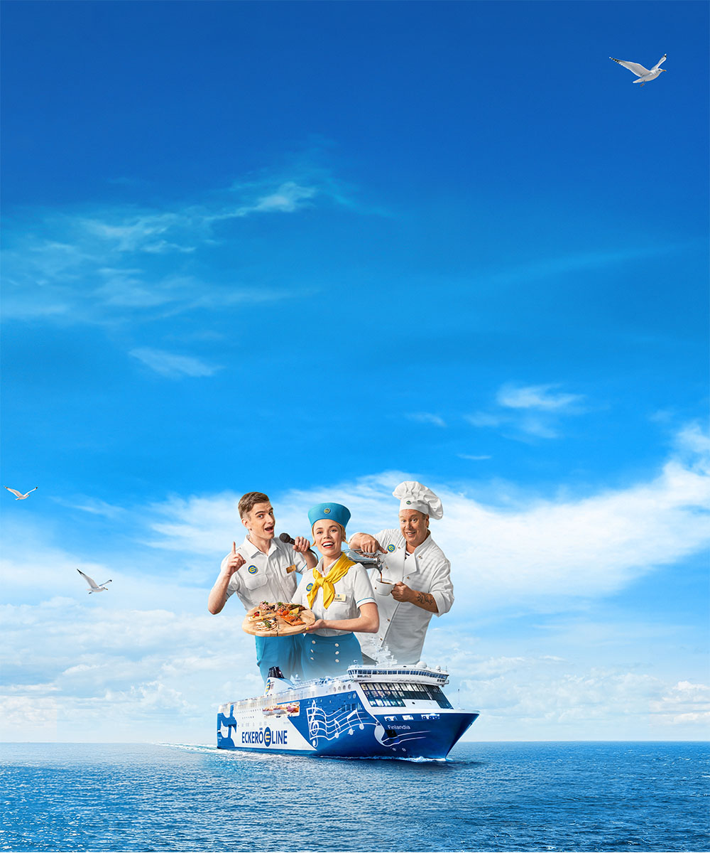 Ecker&ouml; Line brand characters and MS Finlandia