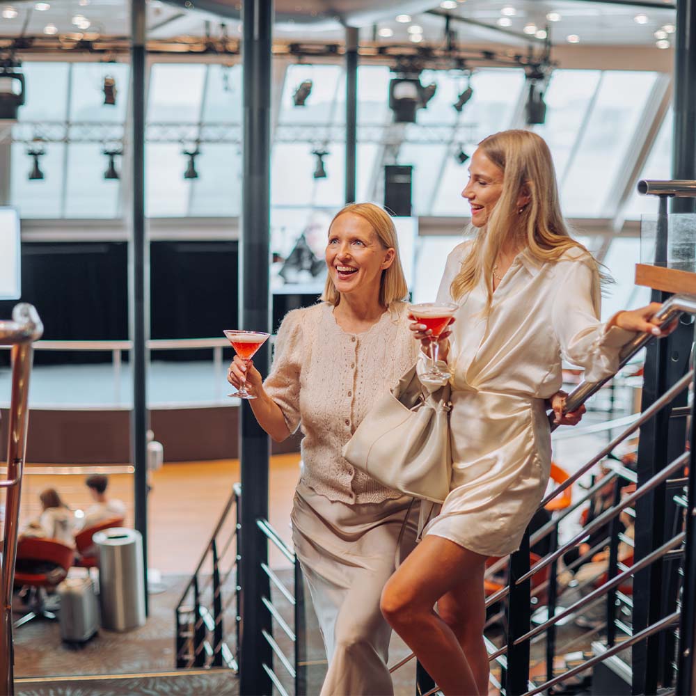 Two women having a good time in Bar Nosturi. Two women having a good time in Bar Nosturi.