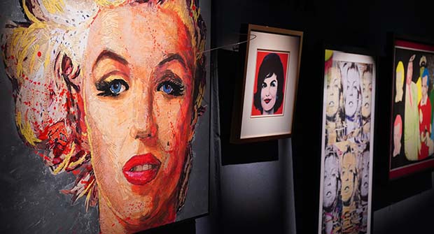 Work of art presenting Marilyn Monroe