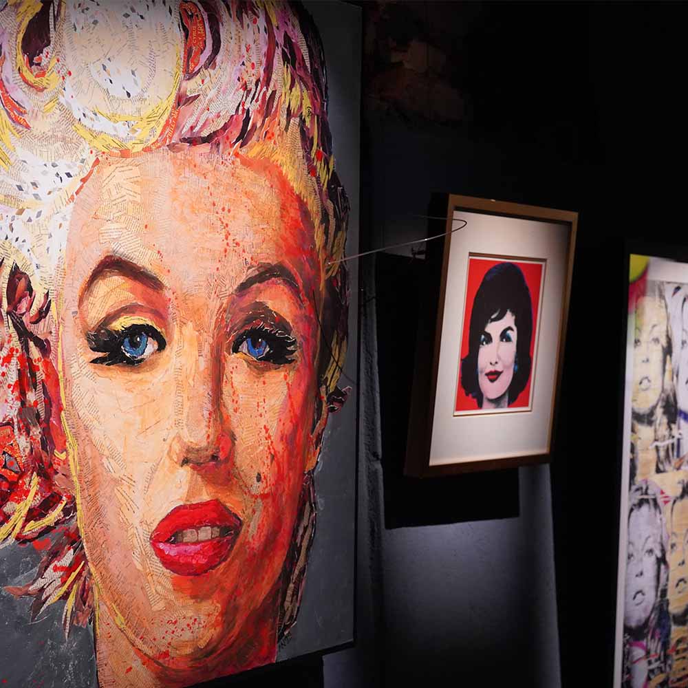 Work of art presenting Marilyn Monroe