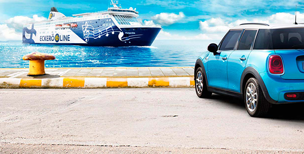 MS Finlandia and a small car